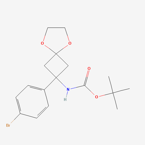 tert-Butyl 2-(4-bromophenyl)-5,8-dioxaspiro-[3.4]octan-2-ylcarbamate (CAS: 1199557-05-5) - Related Chemical Product