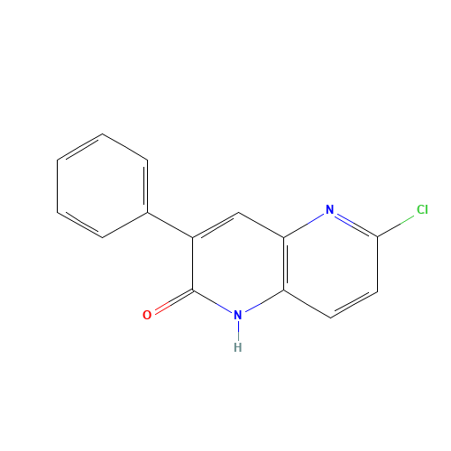 6-Chloro-3-phenyl-1,5-naphthyridin-2(1H)-one (CAS: 1199556-78-9) - Chemical Structure and Molecular Formula 