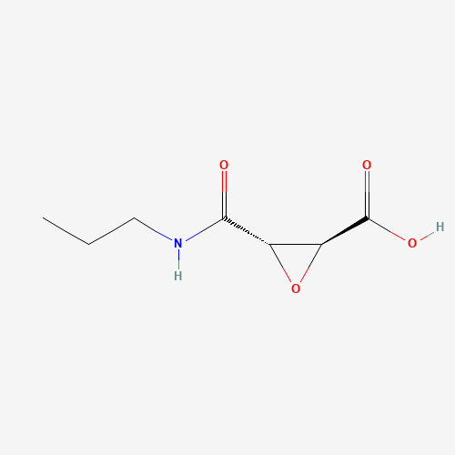 (2S,3S)-3-(Propylcarbamoyl)-oxirane-2-carboxylic acid (CAS: 142685-89-0) - Chemical Structure and Molecular Formula 
