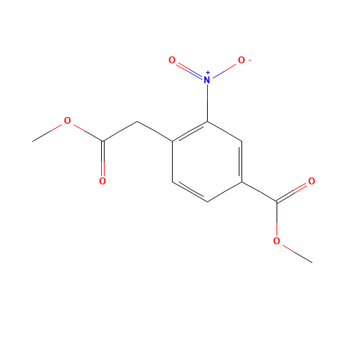 Methyl 4-(2-methoxy-2-oxoethyl)-3-nitrobenzoate (CAS: 334952-07-7) - Chemical Structure and Molecular Formula 