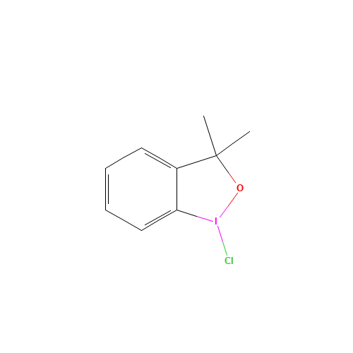 1-Chloro-1,3-dihydro-3,3-dimethyl-1,2-benziodoxole (CAS: 69352-04-1) - Chemical Structure and Molecular Formula 