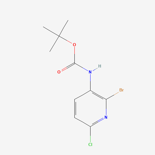 tert-Butyl 2-bromo-6-chloropyridin-3-ylcarbamate (CAS: 1227958-32-8) - Chemical Structure and Molecular Formula 