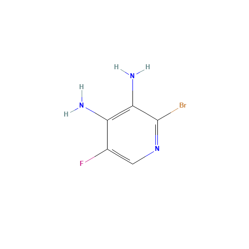 2-Bromo-5-fluoropyridine-3,4-diamine (CAS: 1227958-29-3) - Chemical Structure and Molecular Formula 