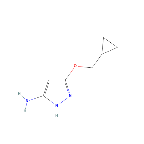 5-(Cyclopropylmethoxy)-1H-pyrazol-3-amine (CAS: 852443-66-4) - Chemical Structure and Molecular Formula 