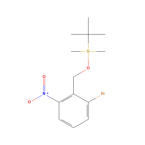 (2-Bromo-6-nitrobenzyloxy)(tert-butyl)dimethylsilane (CAS: 1147531-02-9) - Chemical Structure and Molecular Formula 