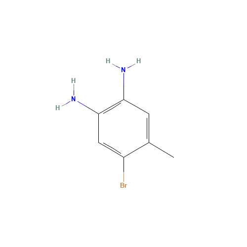 4-Bromo-5-methylbenzene-1,2-diamine (CAS: 102169-44-8) - Chemical Structure and Molecular Formula 