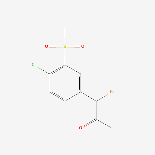 1-Bromo-1-(4-chloro-3-(methylsulfonyl)-phenyl)propan-2-one (CAS: 914382-89-1) - Related Chemical Product