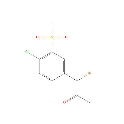 1-Bromo-1-(4-chloro-3-(methylsulfonyl)-phenyl)propan-2-one (CAS: 914382-89-1) - Related Chemical Product