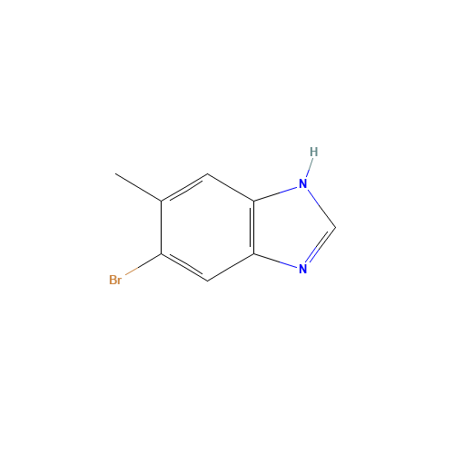 5-Bromo-6-methyl-1H-benzo[d]imidazole (CAS: 116106-16-2) - Chemical Structure and Molecular Formula 