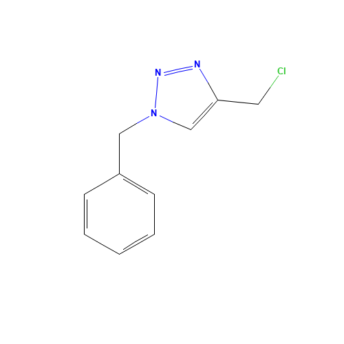 1-Benzyl-4-(chloromethyl)-1H-1,2,3-triazole (CAS: 70380-29-9) - Chemical Structure and Molecular Formula 