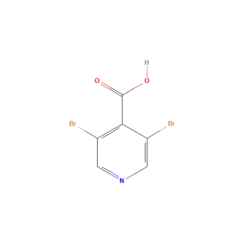 3,5-Dibromopyridine-4-carboxylic acid (CAS: 13958-91-3) - Chemical Structure and Molecular Formula 