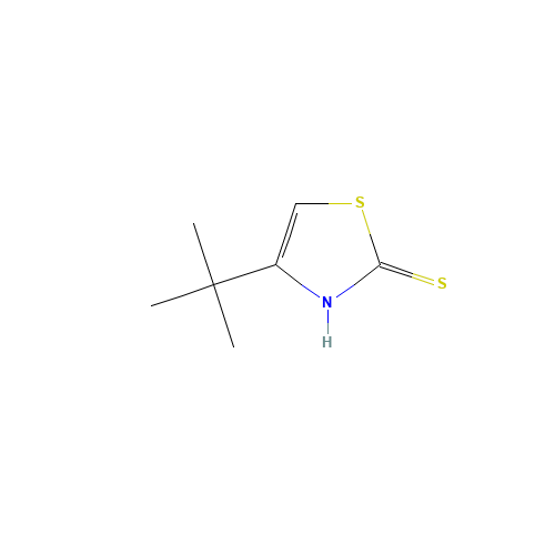 4-tert-Butylthiazole-2-thiol (CAS: 2180-05-4) - Chemical Structure and Molecular Formula 