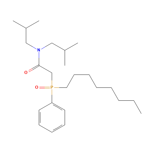 N,N-Diisobutyl-2-[octyl(phenyl)phosphoryl]acetamide (CAS: 83242-95-9) - Chemical Structure and Molecular Formula 