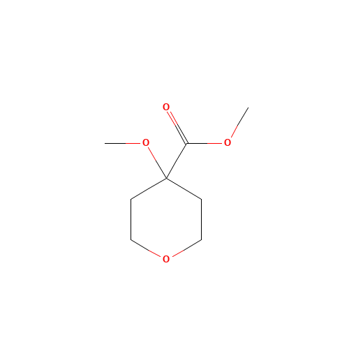 Tetrahydro-4-methoxy-2H-pyran-4-carboxylic acid methyl ester (CAS: 175982-83-9) - Chemical Structure and Molecular Formula 