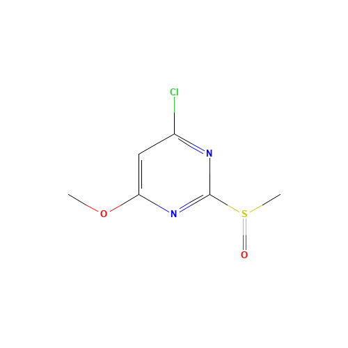 4-Chloro-6-methoxy-2-(methylsulfinyl)pyrimidine (CAS: 1289385-30-3) - Chemical Structure and Molecular Formula 