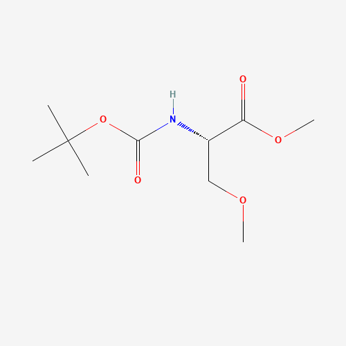 L-Serine, N-[(1,1-dimethylethoxy)carbonyl]-O-methyl-, methyl ester (CAS: 134167-07-0) - Chemical Structure and Molecular Formula 