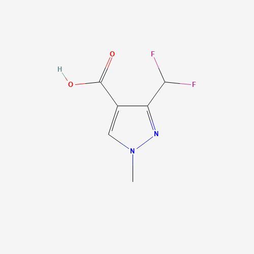 3-(Difluoromethyl)-1-methyl-1H-pyrazole-4-carboxylic acid (CAS: 176969-34-9) - Chemical Structure and Molecular Formula 