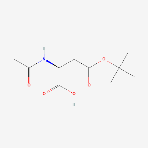 (2S)-2-Acetamido-4-[(2-methyl-2-propanyl)oxy]-4-oxobutanoic acid (CAS: 117833-18-8) - Chemical Structure and Molecular Formula 