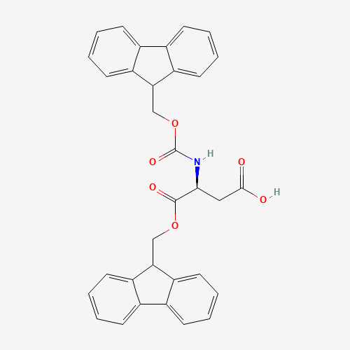 Fmoc-Asp-OFm (CAS: 187671-16-5) - Chemical Structure and Molecular Formula 