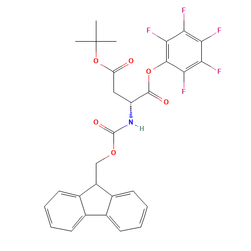 Fmoc-D-Asp(OtBu)-Opfp (CAS: 200335-75-7) - Chemical Structure and Molecular Formula 