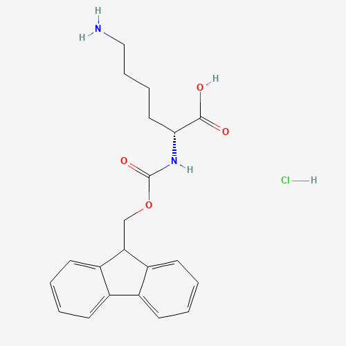 FMOC-D-LYS-OH HCL (CAS: 201002-47-3) - Chemical Structure and Molecular Formula 