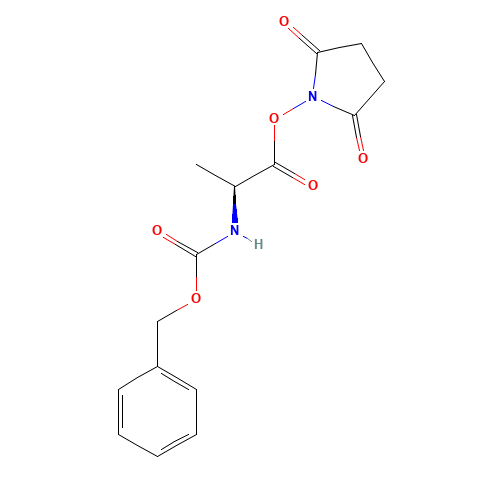 Z-ALA-OSU (CAS: 3401-36-3) - Chemical Structure and Molecular Formula 