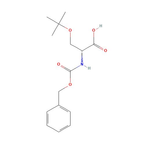 Z-D-SER(TBU)-OH (CAS: 65806-90-8) - Chemical Structure and Molecular Formula 