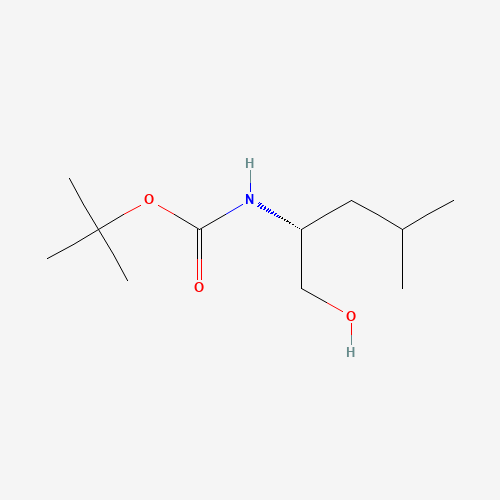 2-Methyl-2-propanyl [(2R)-1-hydroxy-4-methyl-2-pentanyl]carbamate (CAS: 106930-51-2) - Chemical Structure and Molecular Formula 