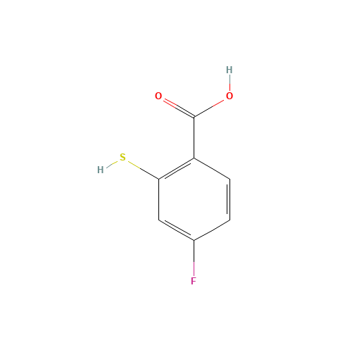 4-fluoro-2-mercaptobenzoic acid (CAS: 81223-43-0) - Chemical Structure and Molecular Formula 