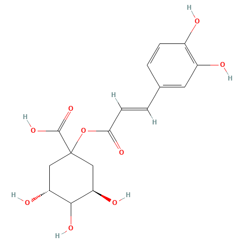 1-Caffeoylquinic acid (CAS: 928005-87-2) - Chemical Structure and Molecular Formula 
