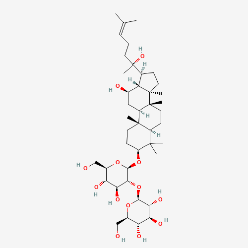 (5ξ,8ξ,9ξ,12a,14b,20R)-12,20-Dihydroxylanost-24-en-3-yl 2-O-b-D-glucopyranosyl-b-D-glucopyranoside (CAS: 38243-03-7) - Chemical Structure and Molecular Formula 