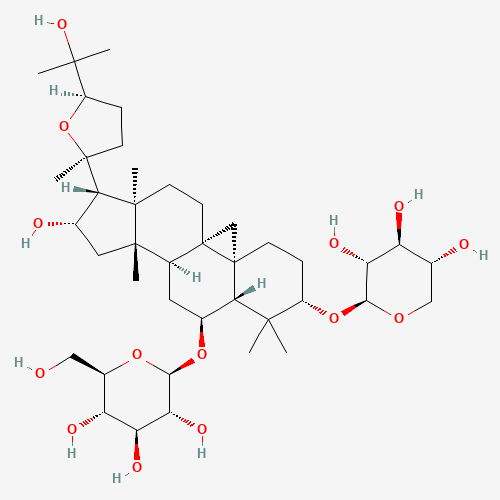 (3b,6a,9b,16b,20R,24S)-16,25-Dihydroxy-3-(b-D-xylopyranosyloxy)-20,24-epoxy-9,19-cyclolanostan-6-yl b-D-threo-hexopyranoside (CAS: 83207-58-3) - Related Chemical Product