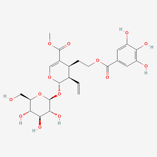 Methyl (2R,3S,4R)-2-(b-D-glucopyranosyloxy)-4-{2-[(3,4,5-trihydroxybenzoyl)oxy]ethyl}-3-vinyl-3,4-dihydro-2H-pyran-5-carboxylate (CAS: 131189-57-6) - Related Chemical Product