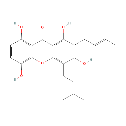 1,3,5,8-Tetrahydroxy-2,4-bis(3-methyl-2-buten-1-yl)-9H-xanthen-9-one (CAS: 33390-42-0) - Related Chemical Product
