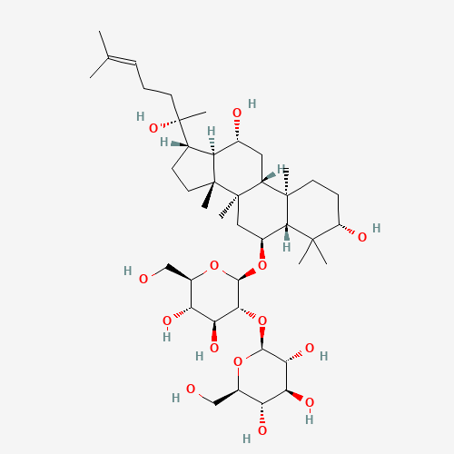 (3b,6a,12b)-3,12,20-Trihydroxydammar-24-en-6-yl 2-O-b-D-glucopyranosyl-b-D-glucopyranoside (CAS: 52286-58-5) - Related Chemical Product