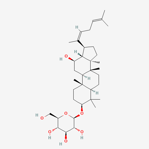 (5ξ,9ξ,12a,14b,20Z)-12-Hydroxydammara-20(22),24-dien-3-yl b-D-glucopyranoside (CAS: 105558-26-7) - Chemical Structure and Molecular Formula 