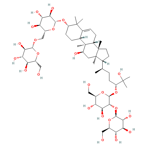 (1S,4R,8b,9b,11a,17ξ,24R)-1-{[6-O-(b-D-Glucopyranosyl)-b-D-glucopyranosyl]oxy}-11,25-dihydroxy-9,10,14-trimethyl-4,9-cyclo-9,10-secocholest-5-en-24-yl 2-O-b-L-glucopyranosyl-b-D -glucopyranoside (CAS: 89590-95-4) - Related Chemical Product