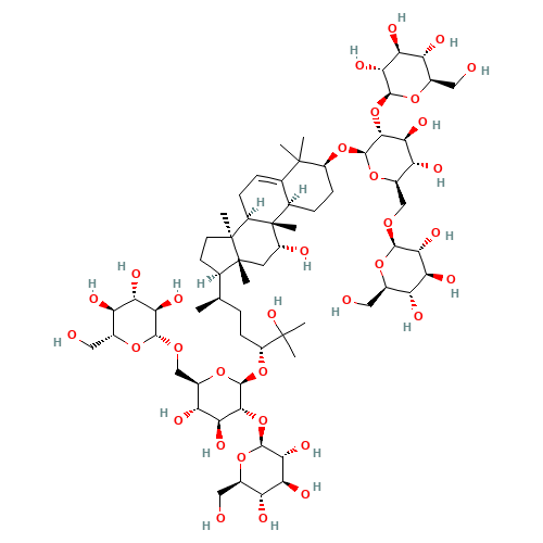 mogroside VI (CAS: 89590-98-7) - Chemical Structure and Molecular Formula 