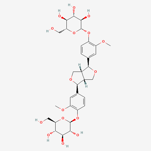 4-{(1S,3aR,4S,6aR)-4-[4-(b-D-Glucopyranosyloxy)-3-methoxyphenyl]tetrahydro-1H,3H-furo[3,4-c]furan-1-yl}-2-methoxyphenyl b-D-glucopyranoside (CAS: 63902-38-5) - Related Chemical Product
