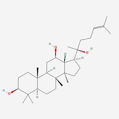 (3b,12b)-Dammar-24-ene-3,12,20-triol (CAS: 30636-90-9) - Chemical Structure and Molecular Formula 