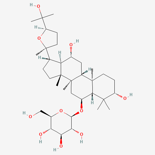(3b,6a,12b,24R)-3,12,25-Trihydroxy-20,24-epoxydammaran-6-yl b-D-glucopyranoside (CAS: 98474-78-3) - Related Chemical Product