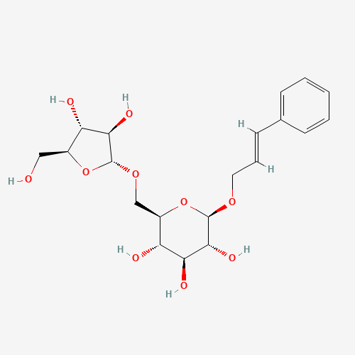 (2E)-3-Phenyl-2-propen-1-yl 6-O-a-L-arabinofuranosyl-b-D-glucopyranoside (CAS: 84954-93-8) - Chemical Structure and Molecular Formula 