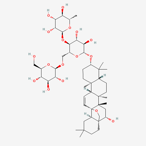 (3b,13a,16b,17a)-16-Hydroxy-13,28-epoxyolean-11-en-3-yl 6-deoxy-a-L-mannopyranosyl-(1->4)-[b-D-glucopyranosyl-(1->6)]-b-D-glucopyranoside (CAS: 20736-08-7) - Related Chemical Product