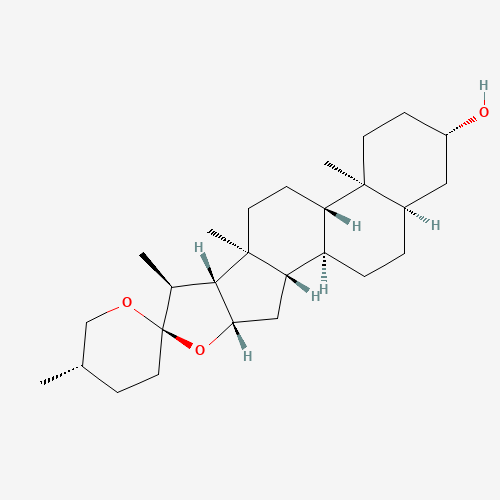 (3b,5b,25S)-Spirostan-3-ol (CAS: 126-19-2) - Chemical Structure and Molecular Formula 