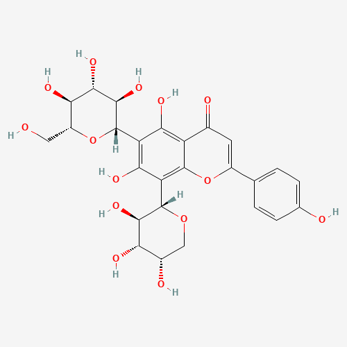 5,7-Dihydroxy-2-(4-hydroxyphenyl)-6-[(2S,3R,4R,5S,6R)-3,4,5-trihydroxy-6-(hydroxymethyl)tetrahydro-2H-pyran-2-yl]-8-[(2S,3R,4S,5S)-3,4,5-trihydroxytetrahydro-2H-pyran-2-yl]-4H-chromen-4-one (CAS: 51938-32-0) - Related Chemical Product