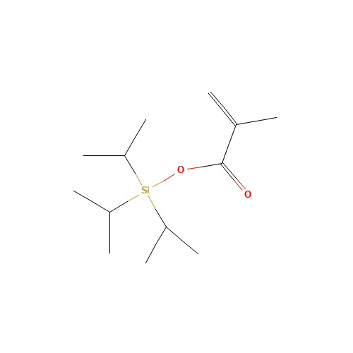 triisopropylsilyl Methacrylate (CAS: 134652-60-1) - Chemical Structure and Molecular Formula 