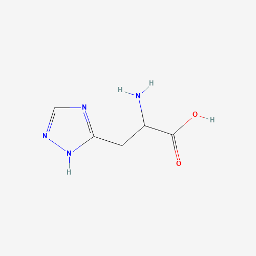 BETA-(1,2,4-TRIAZOL-3-YL)-DL-ALANINE (CAS: 3184-54-1) - Chemical Structure and Molecular Formula 