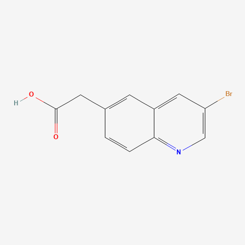 (3-Bromo-6-quinolinyl)acetic acid (CAS: 1022091-93-5) - Chemical Structure and Molecular Formula 
