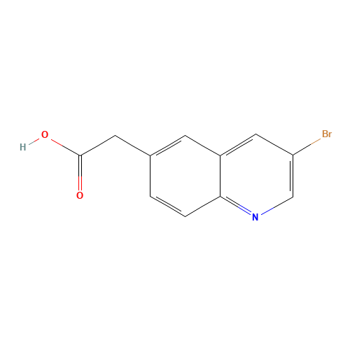 (3-Bromo-6-quinolinyl)acetic acid (CAS: 1022091-93-5) - Chemical Structure and Molecular Formula 