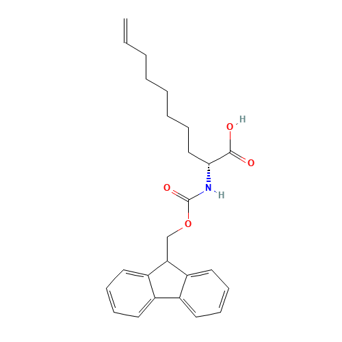 (R)-N-Fmoc-2-(7'-octenyl)glycine (CAS: 1191429-20-5) - Chemical Structure and Molecular Formula 